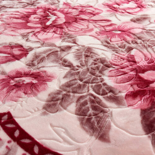 Heavy Korean Mink Fleece Blanket 2 Ply Reversible Silky Soft Winter Bed Blankets - Picture 22 of 168