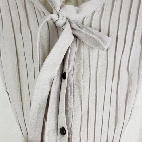 Lucky Brand Pintuck Blouse Top Front Tie size Small Women's - Picture 4 of 9