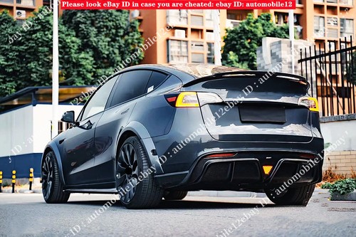 Gloss black Rear Trunk Spoiler Wing New Style Fit For Tesla Model Y 2020-2022 - Foto 10 di 11