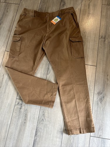 Columbia Mens Tan Utility Omni-Shield Straight Leg Cargo Pants 42/32 BHFO 3638