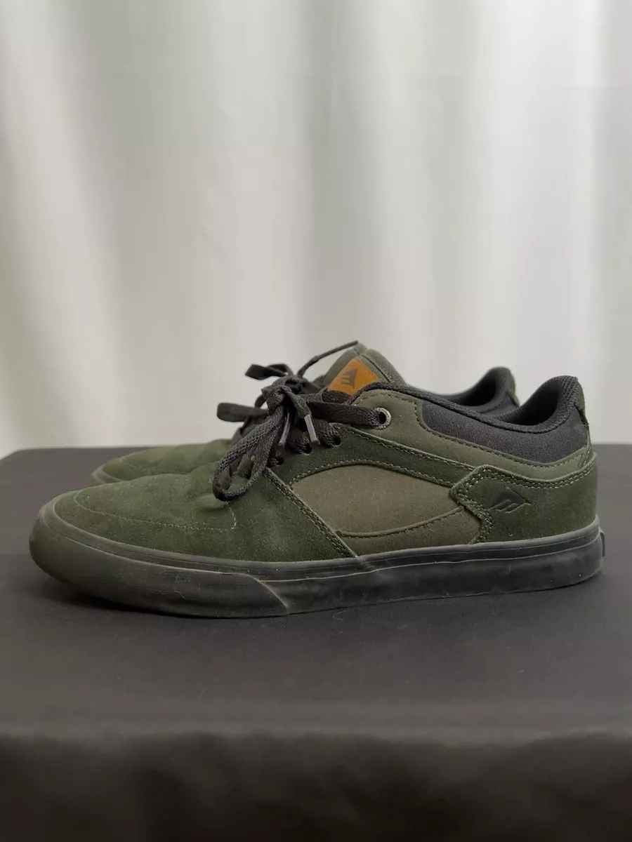 Emerica Men s Shoes The HSU Low Vulc Green Black Size 6 Skateboard