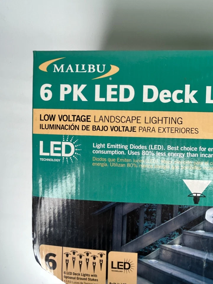 Malibu 8401-2430-06 Low Voltage 6-Pack LED Deck Light Fixture Landscape Outdoor - Image 4 of 4