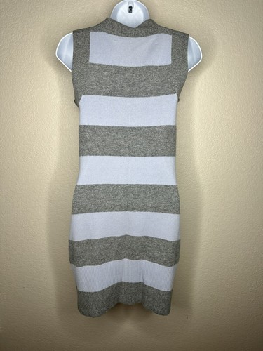 Anthropologie Balance Sweater Dress Striped 100% Cashmere V-Neck Tunic S Vest - Picture 6 of 6