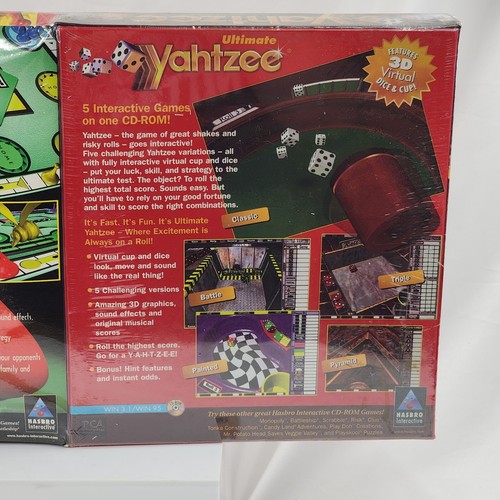 Vtg Ultimate Yahtzee & Sorry CD-ROM Hasbro PC Windows 95 Game Big Box SEALED NEW - Picture 6 of 12
