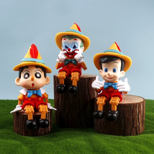 Crayon Shin-chan Pinocchio Action Figure Toy Cosplay Joker Mini Model Doll NoBox - Picture 3 of 18
