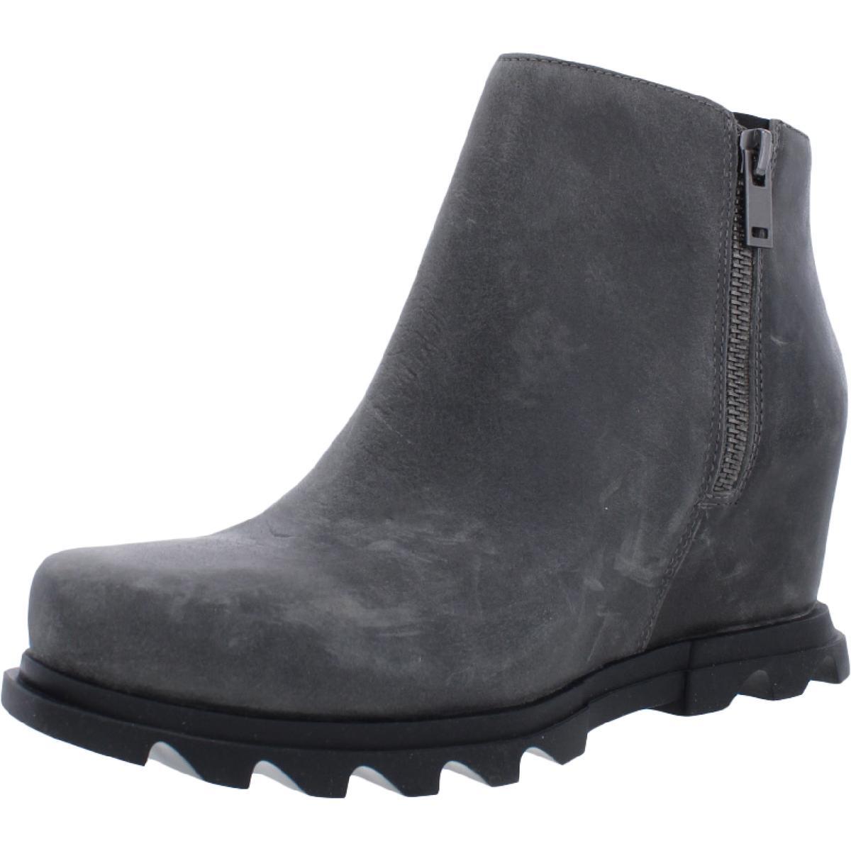 Женские серые кожаные ботильоны на танкетке Sorel, 5 средних размеров (B,M), BHFO 2159