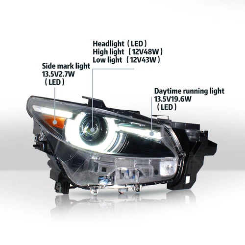 Headlight Headlamp For Mazda CX-9 2016-2023 W/ AFS Full LED Adaptive LH & RH - Picture 6 of 12