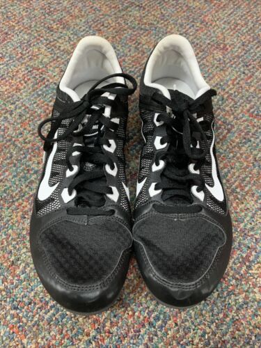 Nike Zoom Rival MD Track Running Shoes #616312- 010 Black Size 11 W/ Spikes - Picture 2 of 12