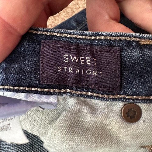 Lucky Brand Jeans Womens 8 (29x32) Mid Rise Sweet Straight Blue Dark Wash Denim - 第 6/15 張圖片