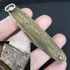 RARE pocket knife Simonds Worden White Co Dayton OH AWW 1920's advertising