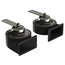 Flosser 129206 Universal 12V High Low 2 Terminal Electric Horn Set Made in Italy