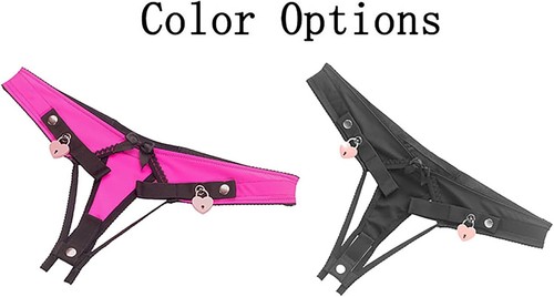 Male Chastity Belt Chasity Underwear with Locking Fake Cage Mimic Pussy for Gay - Picture 22 of 36