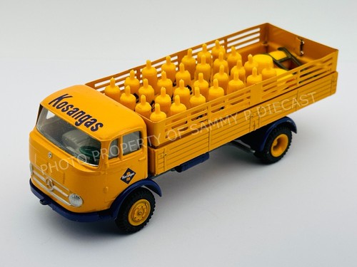 Tekno Denmark #911 1:43 MERCEDES BENZ LP 322 KOSANGAS Yellow Blue Very Nice !!! - Picture 2 of 5