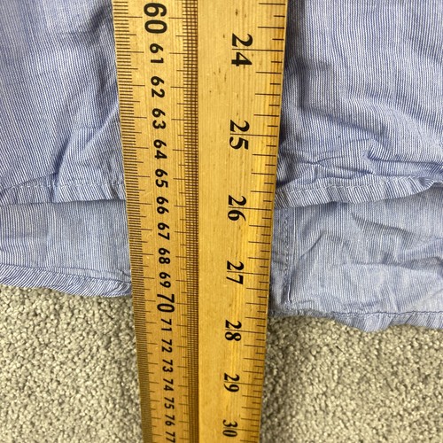 Rusty Shirt Men's Large Blue Cotton Regular Fit Button Down Long Sleeve Pockets - Picture 2 of 7