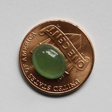 Genuine Certified Natural Grade A Icy Green Jadeite JADE Oval Cabochon C024