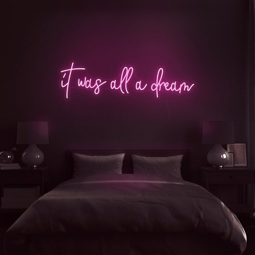 31" It Was All a Dream LED Neon Light Sign Party Beer Bar Bedroom Wall Art Decor - Picture 4 of 9