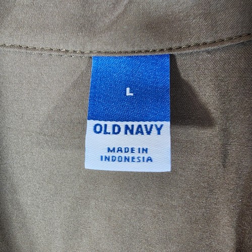 Old Navy Most Popular Waist-Defined Utility Midi Shirt DressWomens L Brown NWT - Picture 9 of 11
