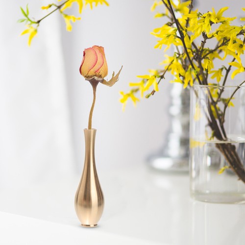 Vintage Flower Vase Copper Vase Tall Flower Arrangement Vase Decorative Vases - Picture 9 of 12