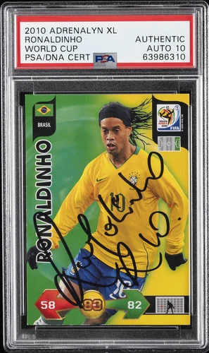 2010 ADRENALYN XL WORLD CUP RONALDINHO PSA AUTHENTIC AUTO 10