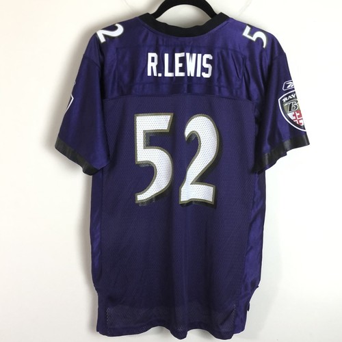 Vintage Baltimore Ravens Reebok Ray Lewis #52 Jersey Youth XL Purple Retro NFL - Picture 2 of 18