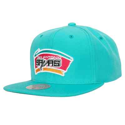 Mens MITCHELL & NESS NBA TEAM GROUND 2.0 SNAPBACK HWC SPURS