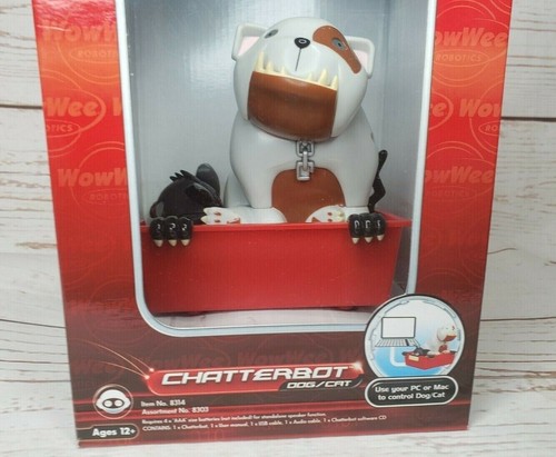 WoW Wee Robotics Chatterbot Kot i pies Animowany pulpit Samodzielny głośnik Des - Zdjęcie 7 z 12