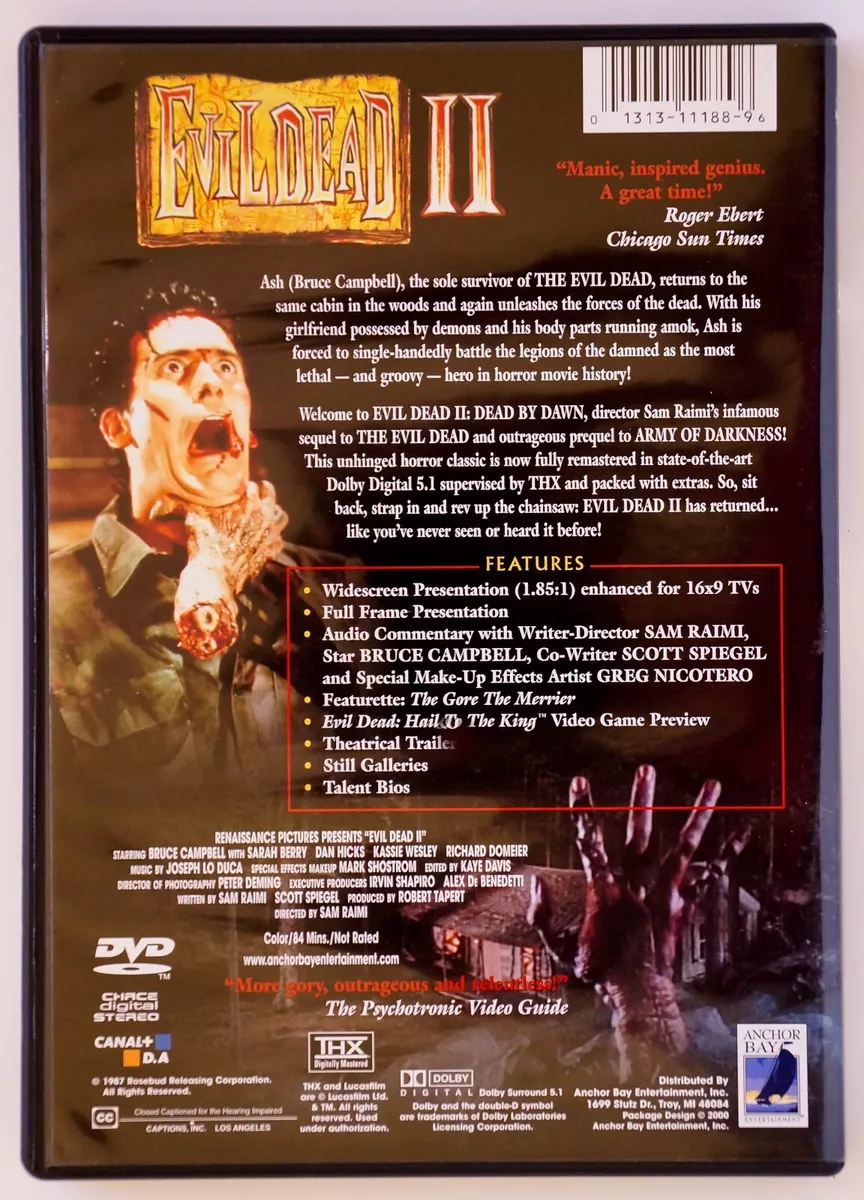 Evil Dead 2 Dead By Dawn Bruce Campbell Region 4 DVD VGC