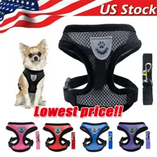 New Cat Dog Pet Harness Adjustable Control Vest Dogs Reflective S M L XL Leash