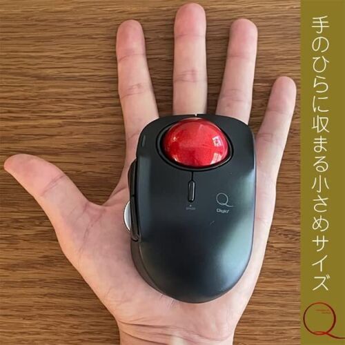Digio2 Trackball Mouse Small Wireless 5Button Laser Type Index Finger White - Picture 5 of 6