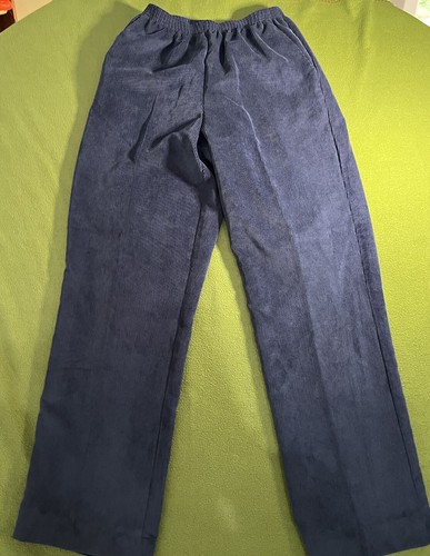 Alfred Dunner Damen blau Cord Überziehhose Größe 10 elastischer Bund neu mit Etikett - Bild 2 von 12