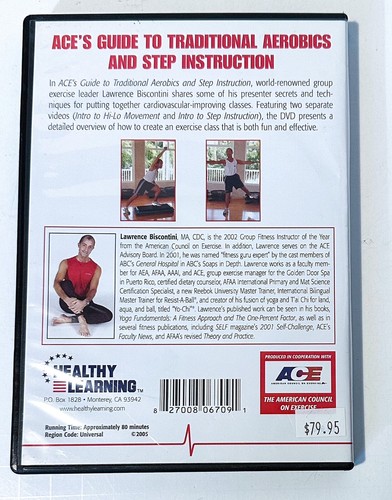 Healthy Learning DVD Ace's Guide to Traditional Aerobics & Step instruction ++ - Picture 3 of 4
