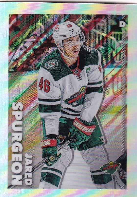 2022-23 Topps Chrome Refractor Sticker #252 Jared Spurgeon /99 MADE