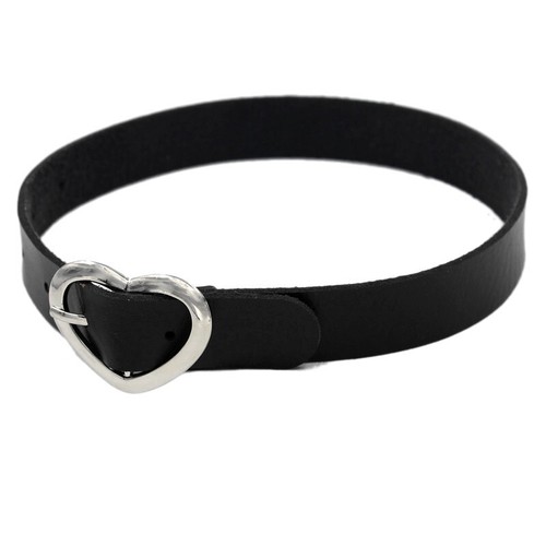 Collana Cristallo Amore Cuore Tatuaggio Pelle Choker Gotico Punk Braccialetto UK - Foto 4 di 18