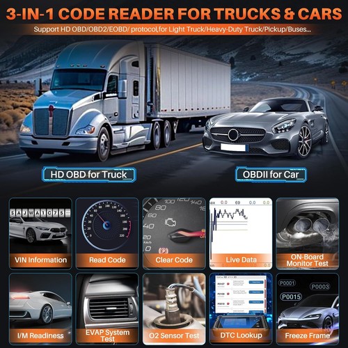 Heavy Duty Truck Diesel Scanner Diagnostic DPF Regen Speed Limit Adjustment Oil - Picture 4 of 16