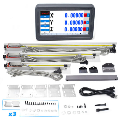 2/3 Achsen DRO Digital Lesung Touchscreen LCD Display + Lineare Glaswaage Kit - Bild 11 von 32