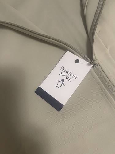 Original Penguin Neutral Beige Sport Lightweight Full Zip Jacket Size Medium NWT - Picture 4 of 10
