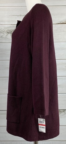 Suéter Chaqueta Top Alfani Mujer Borgoña Un Botón Bolsillo Nuevo con Etiquetas Precio de venta sugerido por el fabricante $99 A5007 - Imagen 5 de 8