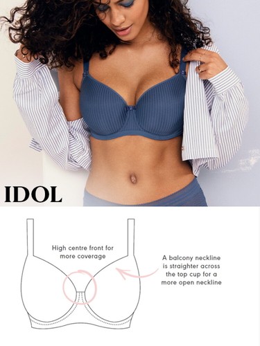 Freya Idol Bra Balcony T-Shirt Moulded Underwired Seamless Bras Lingerie - Afbeelding 2 van 21