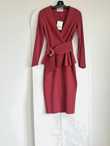 NWT Chiara Boni Veva Dress 4U.S./40IT in Tuscany MSRP$795 - Picture 5 of 9