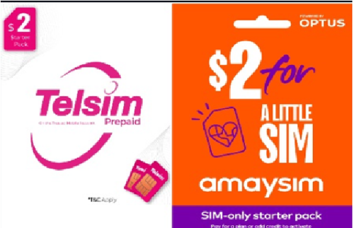 2 X $2 Australia sim card PAYG Prepaid SIM Starter(free post with in AU) - 第 1/3 張圖片
