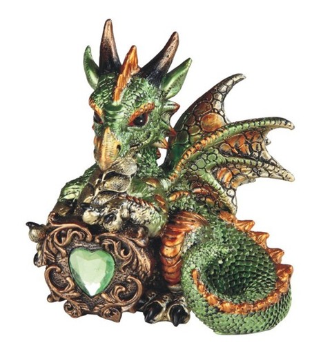 Zodiac 4-5 inch Dragon Holding Birth Stone Collectible Resin Statue Figurine GSC - Picture 13 of 13
