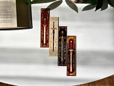Elven Blades Lord Of The Rings 3D Textured Sword Bookmark Set of 4 Great Gift