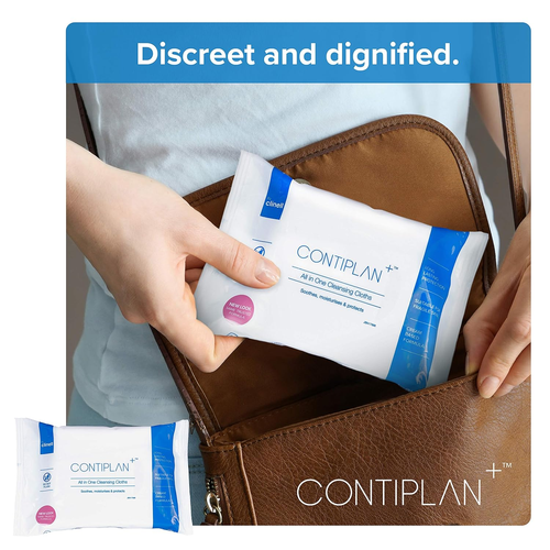 CONTIPLAN Incontinence Cloths with Barrier Cream | 8-Pack, Soothes & Moisturizes - Picture 3 of 12