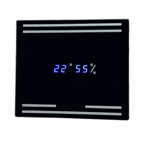 Bathroom Extractor Fan Black Glass Front 4" Timer & Humidity Sensor with Display - Picture 1 of 9