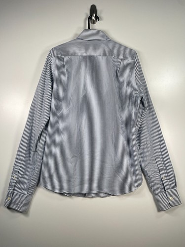 Y2K Abercrombie & Fitch Men Striped Muscle Dress Shirt Long Sleeve Sz M 21.5X30 - Picture 10 of 10