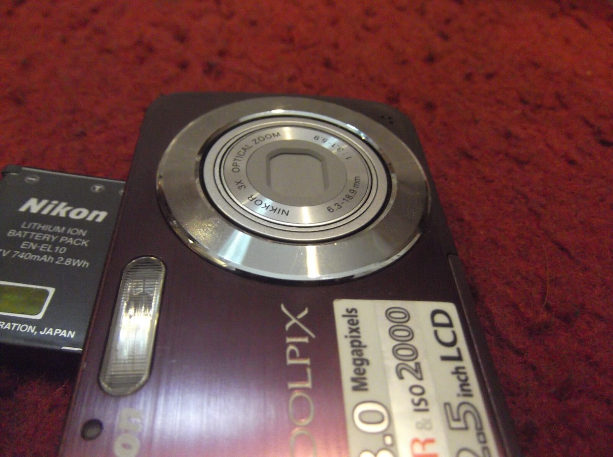 Nikon COOLPIX S210 8.0MP 3x Digital Camera - Plum | eBay