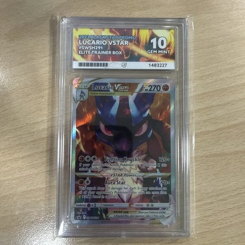 Pokémon TCG Lucario VSTAR SWSH291 Promo Card Ace 10 Gem Mint