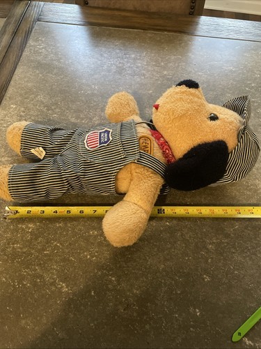 VINTAGE ANIMAL FAIR PLUSH HENRY DOG NAME TAG UNION PACIFIC Train TOY 19" - Picture 17 of 17