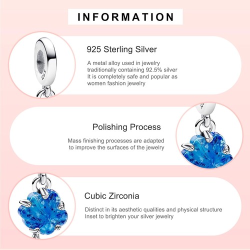 Blau Murano Glas Stammbaum Hänger Charm Anhänger Perlen für Frauen Armbänder Ne - Bild 3 von 6