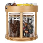 Coffee Tea Bar Accessories Organizer for Countertop,Coffee Bar Lazy Susan Org...
